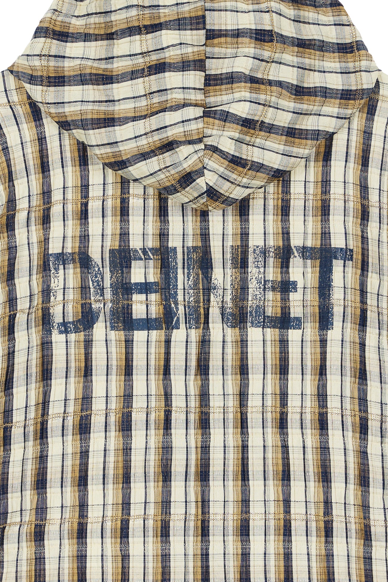 Deinet - Deinet Back Logo Check Hoodie Shirts (Brown) product image 6 | TRAB K-Fashion Australia