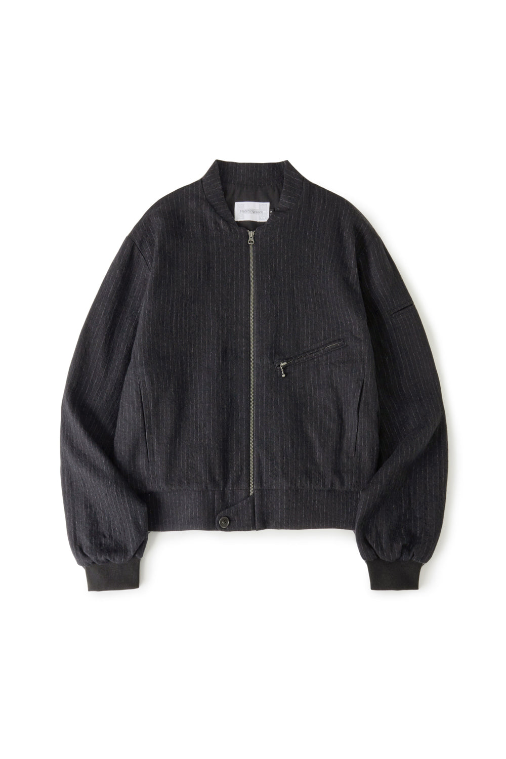 Hatchingroom - Hairy Bomber Jacket Stripe (Black) product image 1 | TRAB K-Fashion Australia