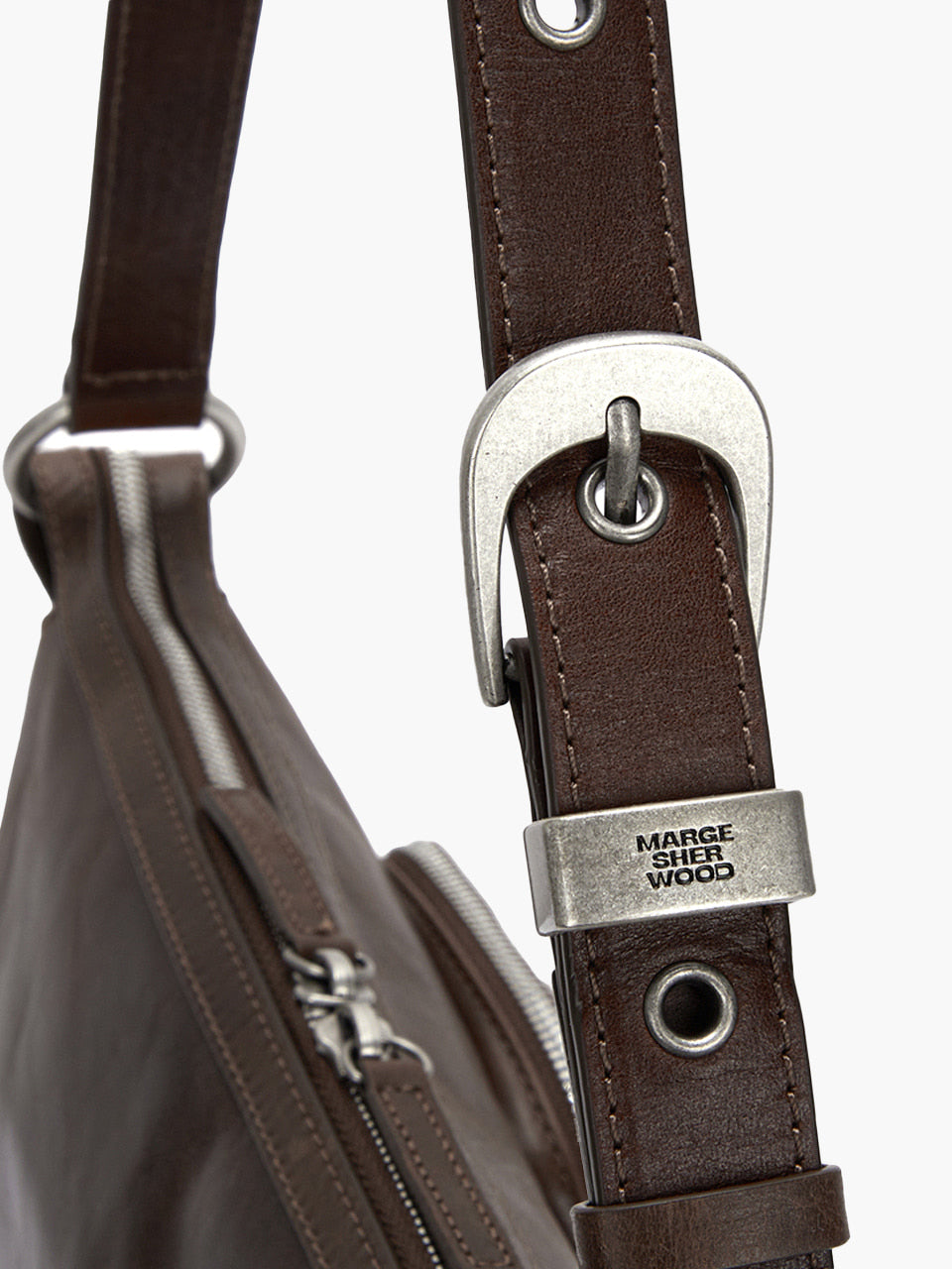 Marge Sherwood - Outpocket Hobo (Washed Brown Pull-Up) product image 6 | TRAB K-Fashion Australia