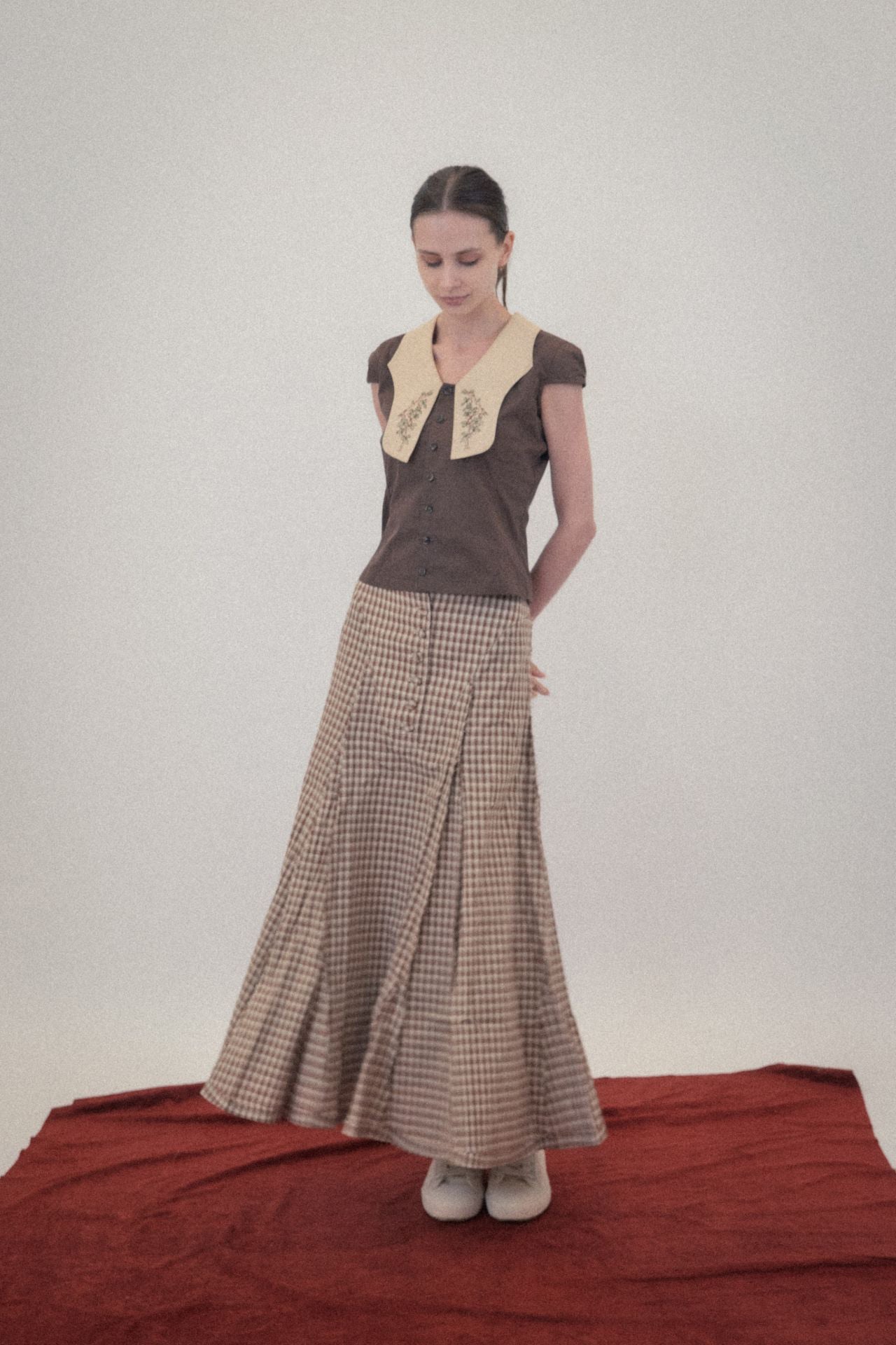 Ioedle - Fractal Waterfall Skirt (Brown) product image 9 | TRAB K-Fashion Australia