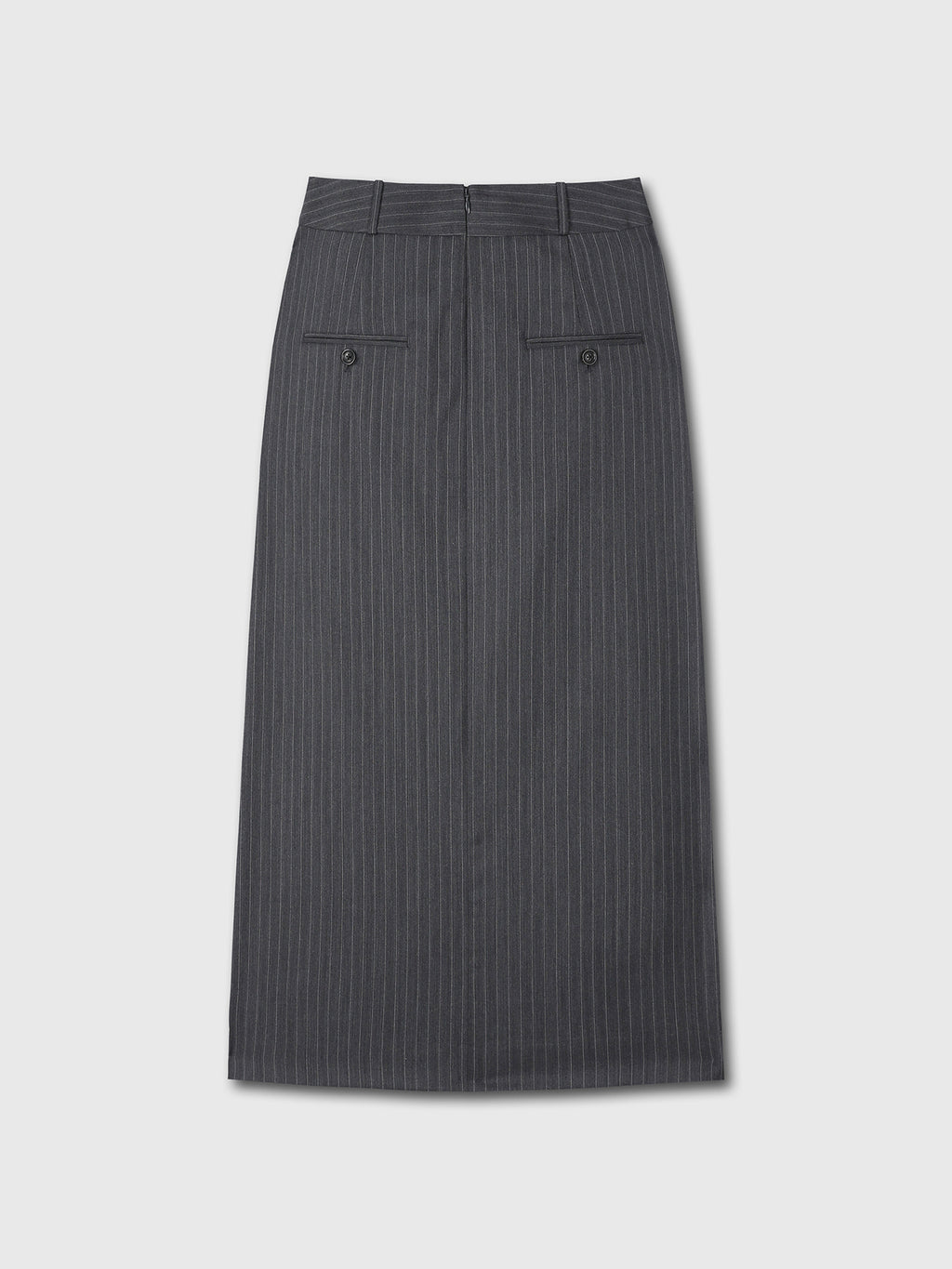 Tonywack - Striped Wool Pencil Skirt (Grey Pinstripe) product image 8 | TRAB K-Fashion Australia