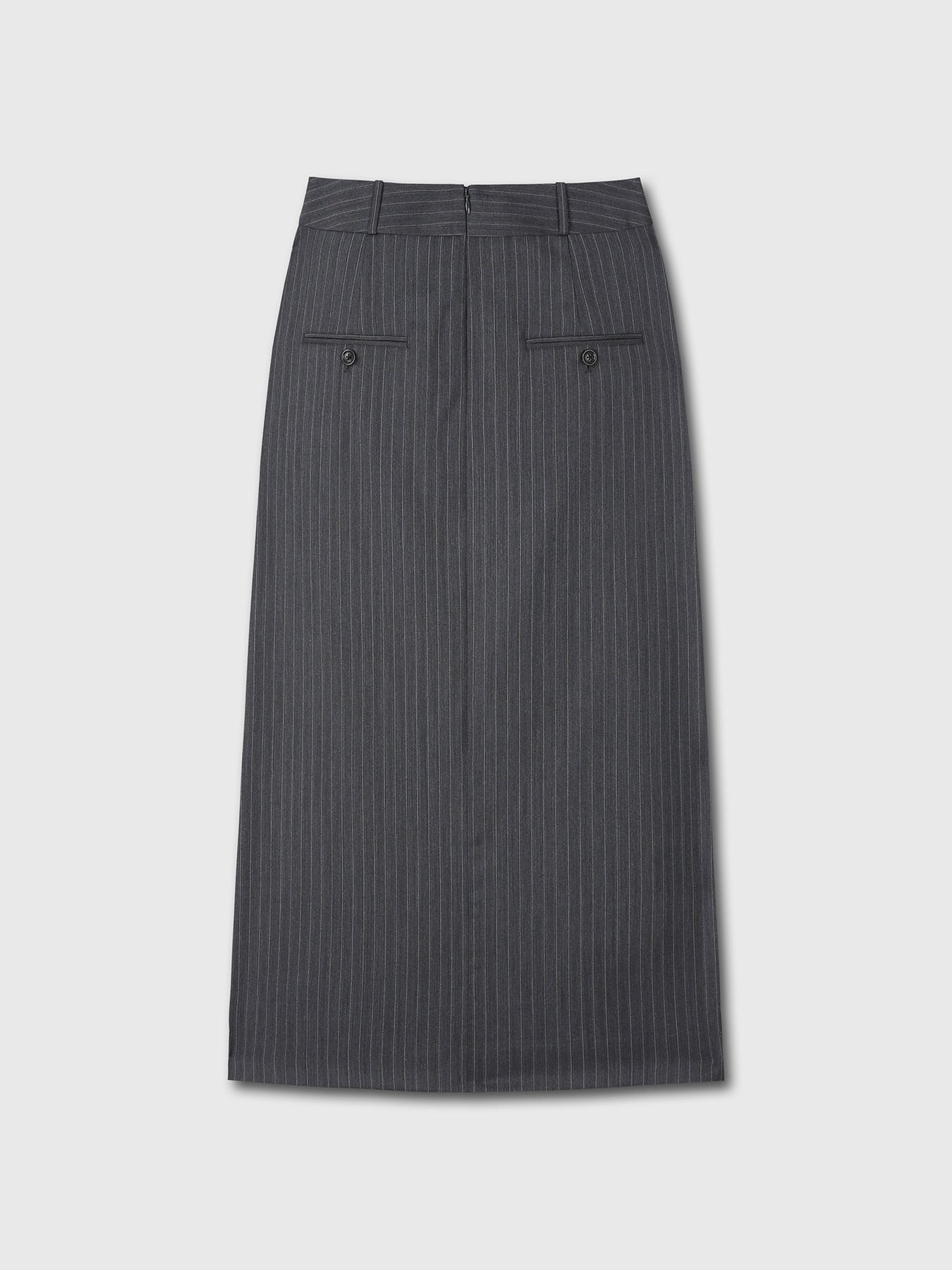 Tonywack - Striped Wool Pencil Skirt (Grey Pinstripe) product image 8 | TRAB K-Fashion Australia