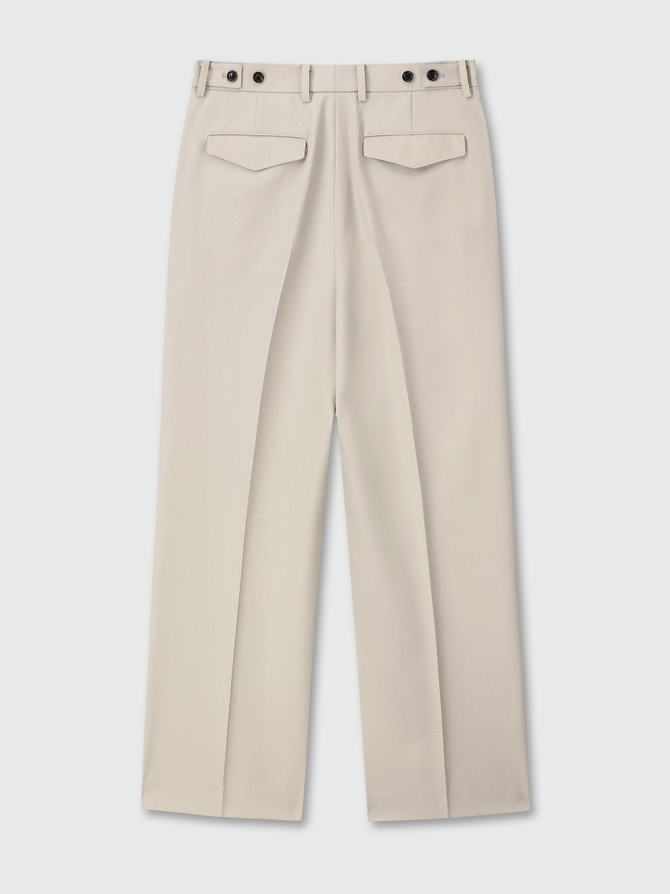 Tonywack - Wool Twill Pleated Tailored Trousers (Ivory) product image 8 | TRAB K-Fashion Australia