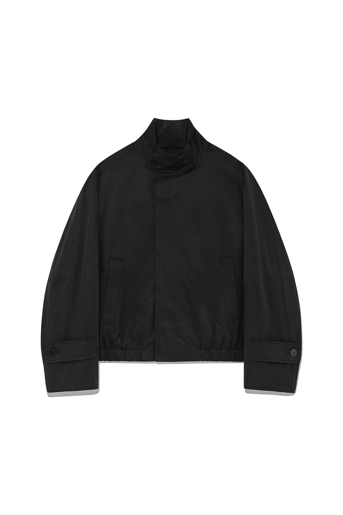 Matin Kim - Trench Bomber Jumper (Black) product image 1 | TRAB K-Fashion Australia