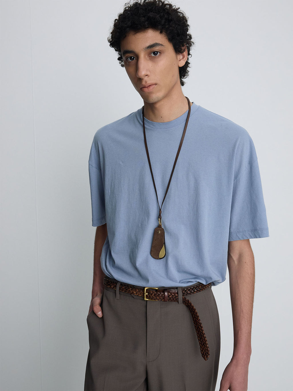 Tonywack - Cotton Cashmere Relaxed T-Shirt (Pale Blue) product image 5 | TRAB K-Fashion Australia