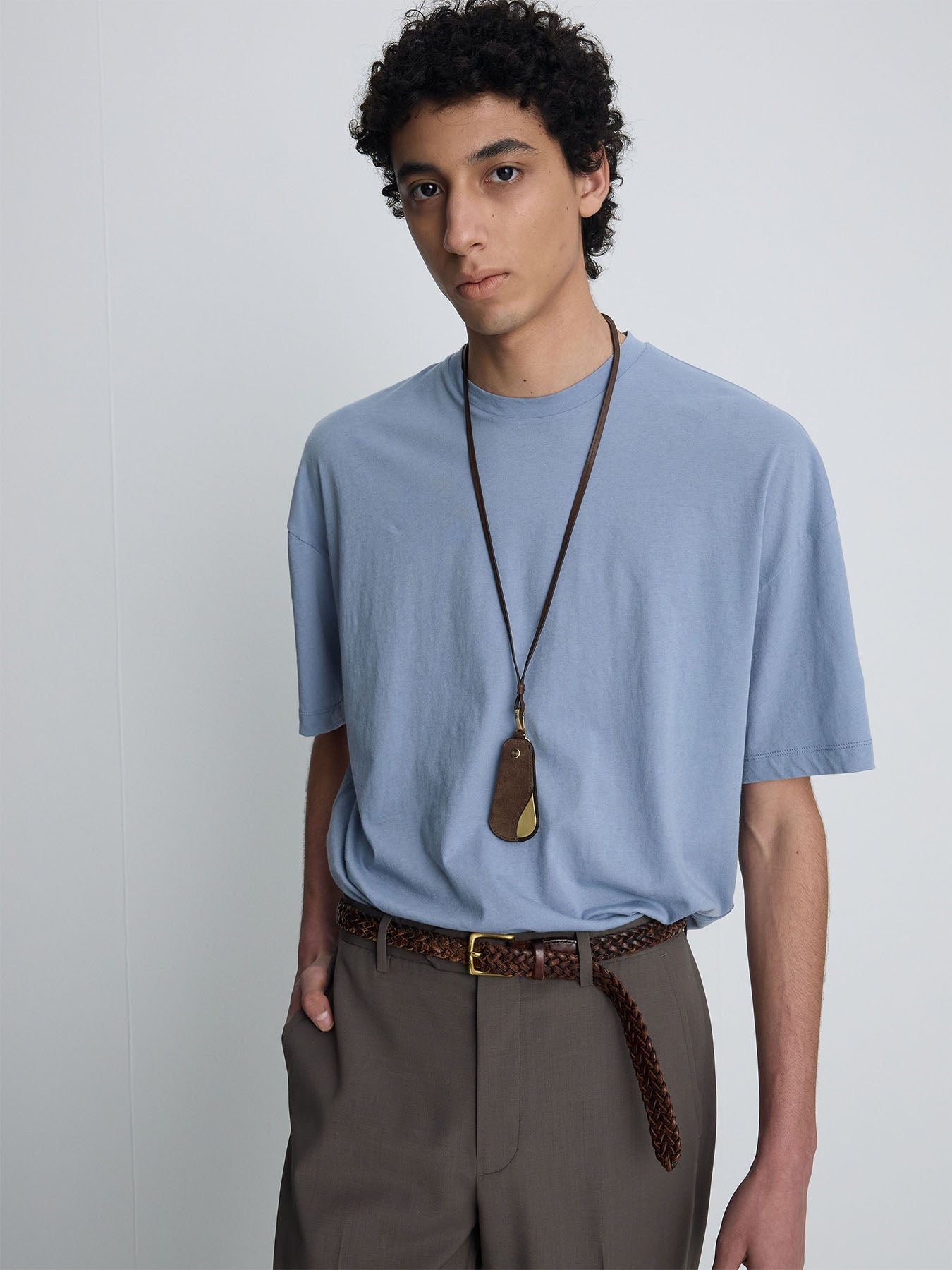 Tonywack - Cotton Cashmere Relaxed T-Shirt (Pale Blue) product image 5 | TRAB K-Fashion Australia