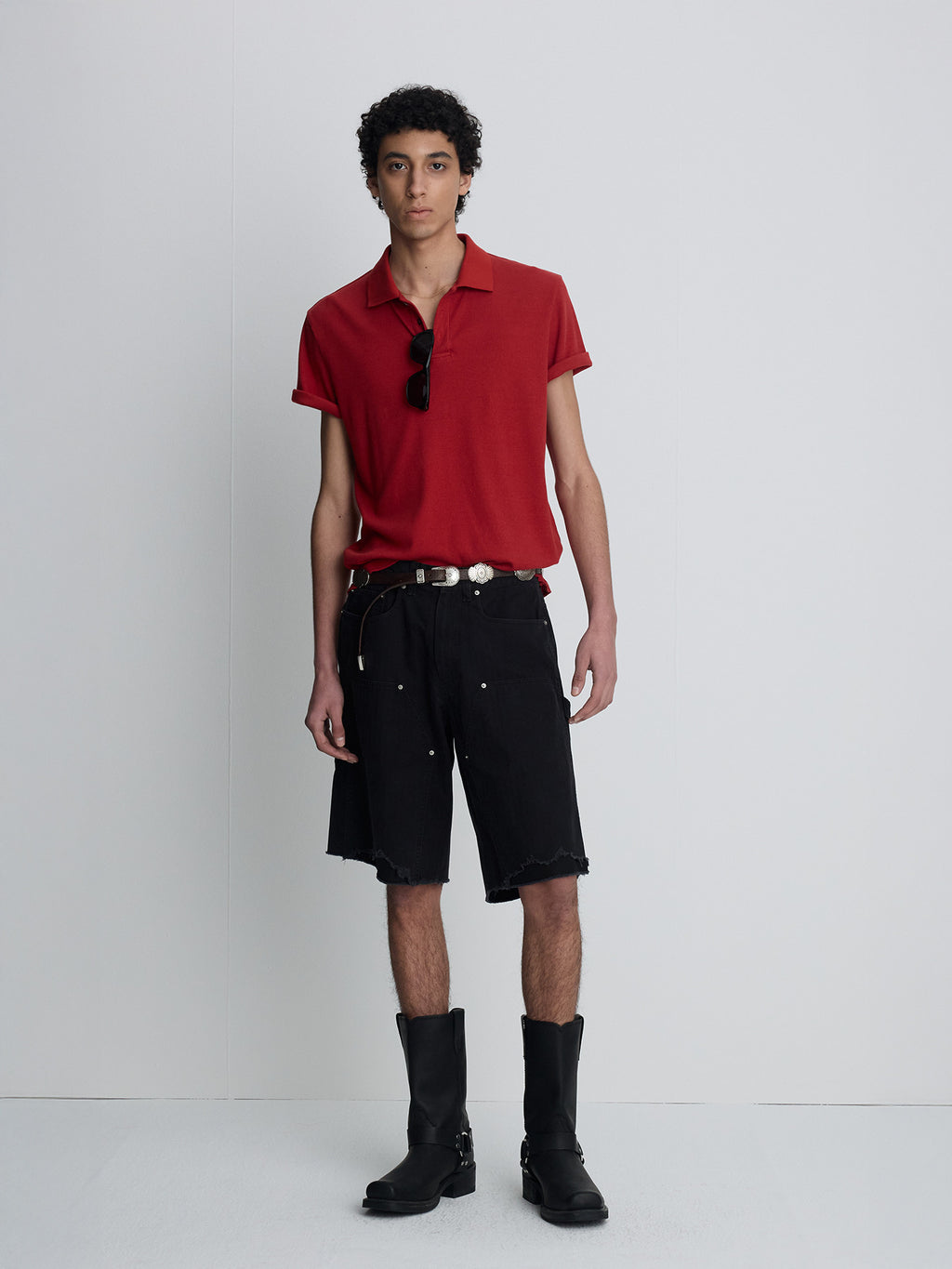 Tonywack - Hand Distressed Hbt Double Knee Shorts (Faded Black) product image 9 | TRAB K-Fashion Australia