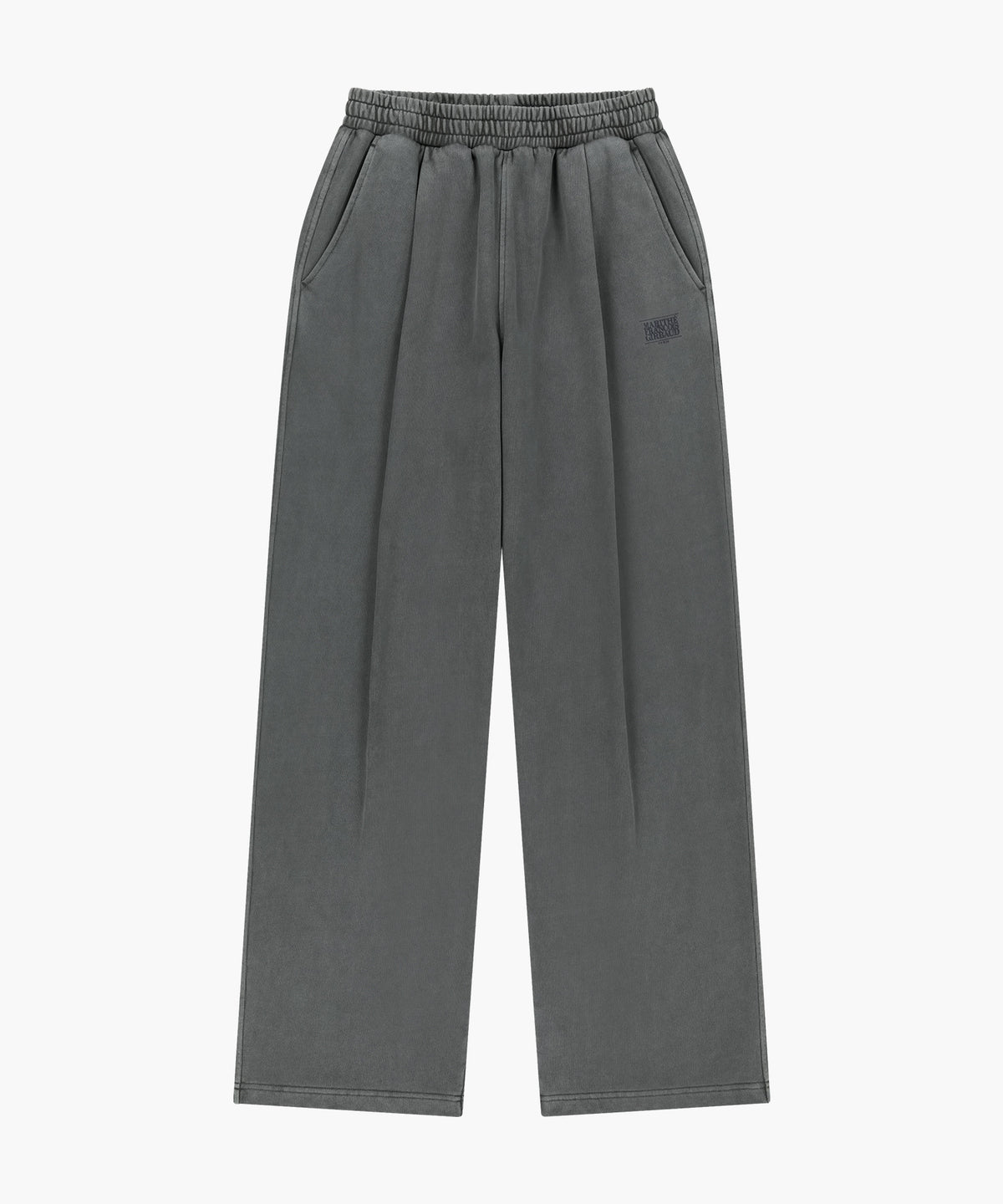 Marithe & Francois Girbaud - Crack Classic Logo Dyeing One Tuck Wide Sweat Pants (Charcoal) product image 6 | TRAB K-Fashion Australia