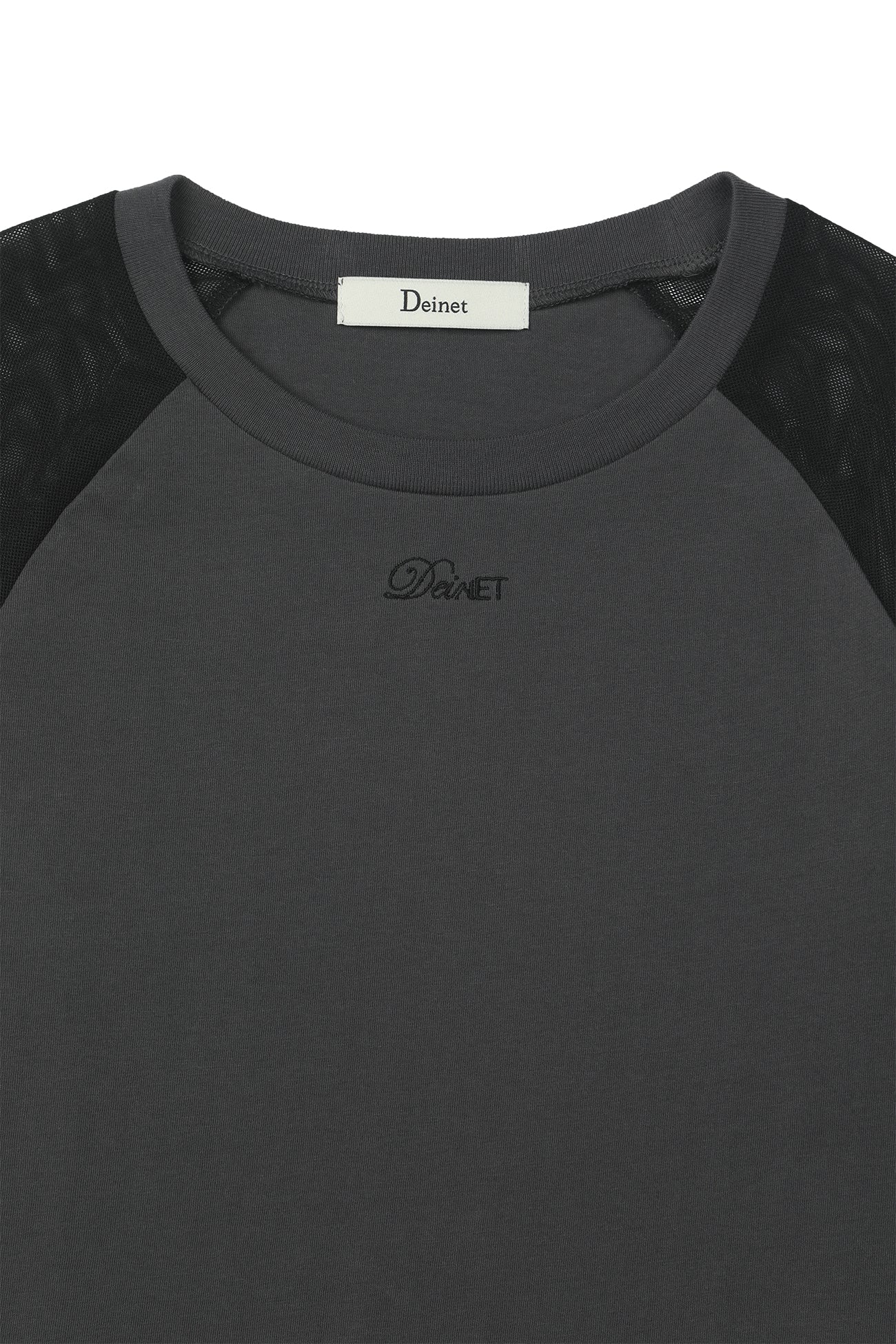 Deinet - Mesh Contrast Raglan Half Sleeve (Charcoal) product image 9 | TRAB K-Fashion Australia
