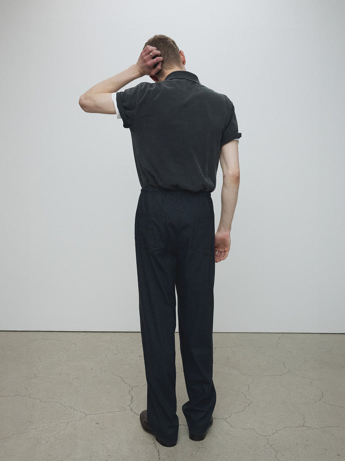 Tonywack - Garment Dyed Distressed Piqué Polo (Faded Black) product image 5 | TRAB K-Fashion Australia