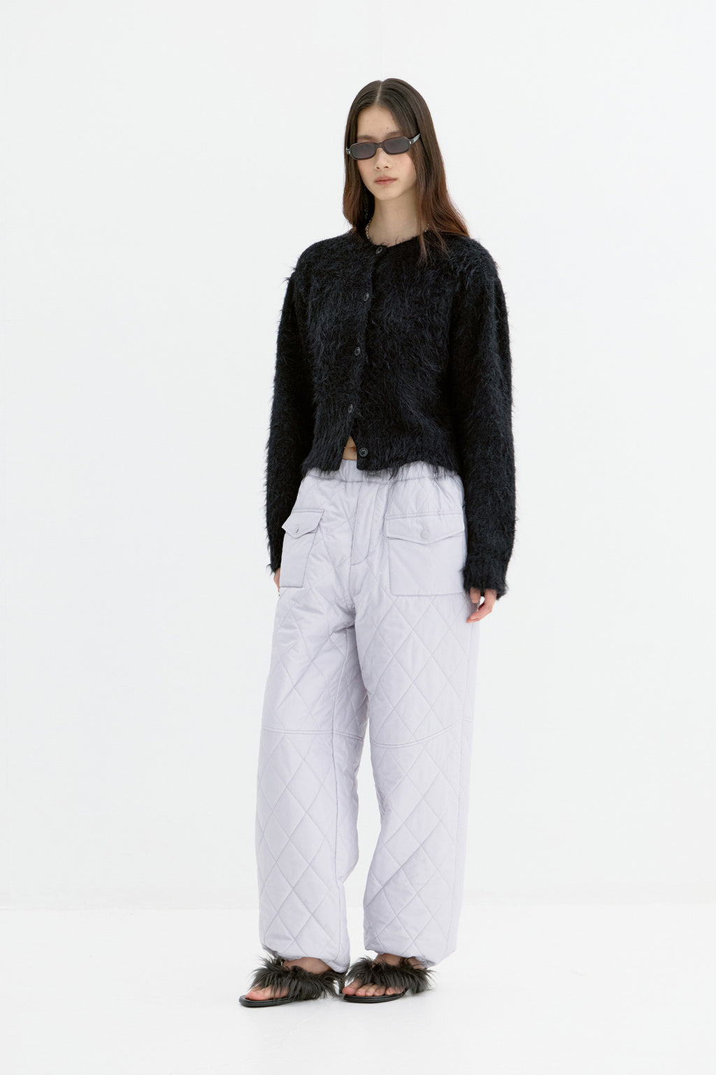 Coor - Quilted Multi-Pocket Pants (Light Gray) product image 2 | TRAB K-Fashion Australia