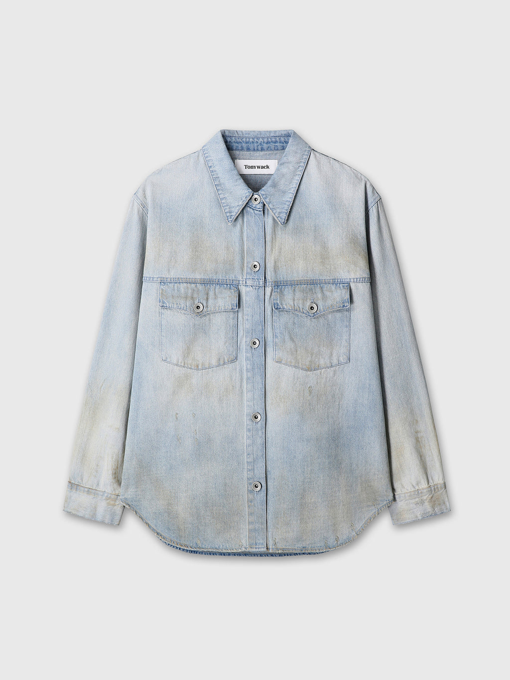 Tonywack - Hand Distressed Vintage Relaxed Shirts (Washed Light Blue) product image 9 | TRAB K-Fashion Australia