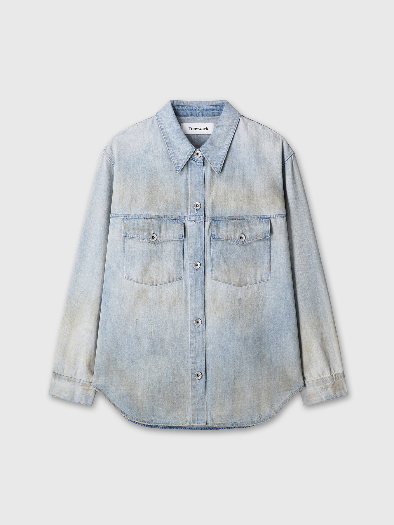 Tonywack - Hand Distressed Vintage Relaxed Shirts (Washed Light Blue) product image 9 | TRAB K-Fashion Australia