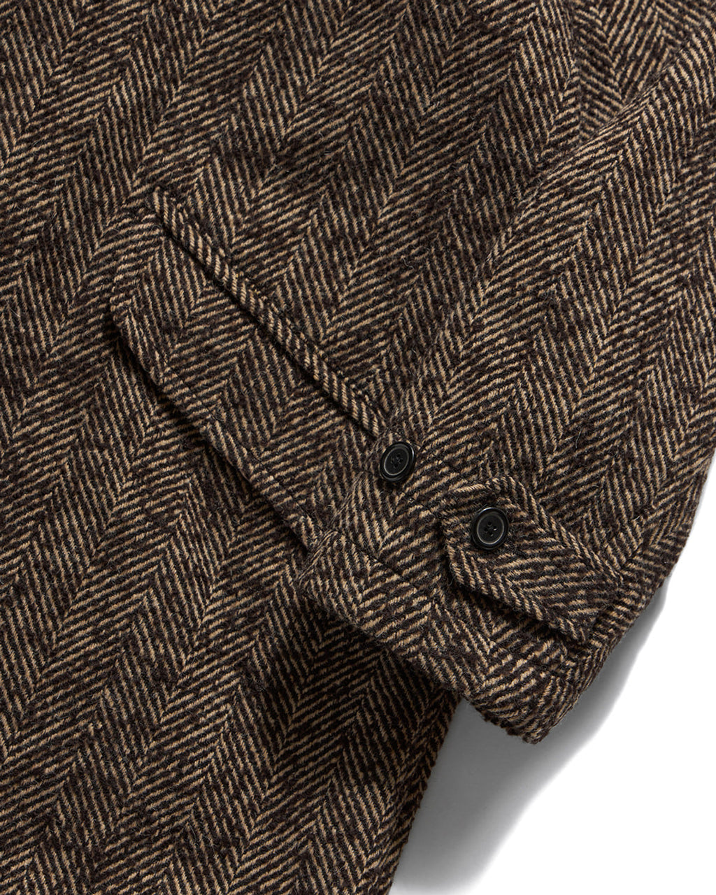 Eastlogue - Highland Balmacaan Coat (D.brown Herringbone Wool) product image 5 | TRAB K-Fashion Australia