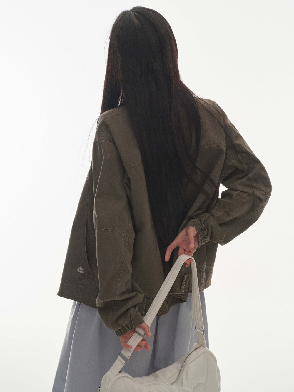 Coyseio - Round Collar Stitch Jacket Cocoa product image 7 | TRAB K-Fashion Australia