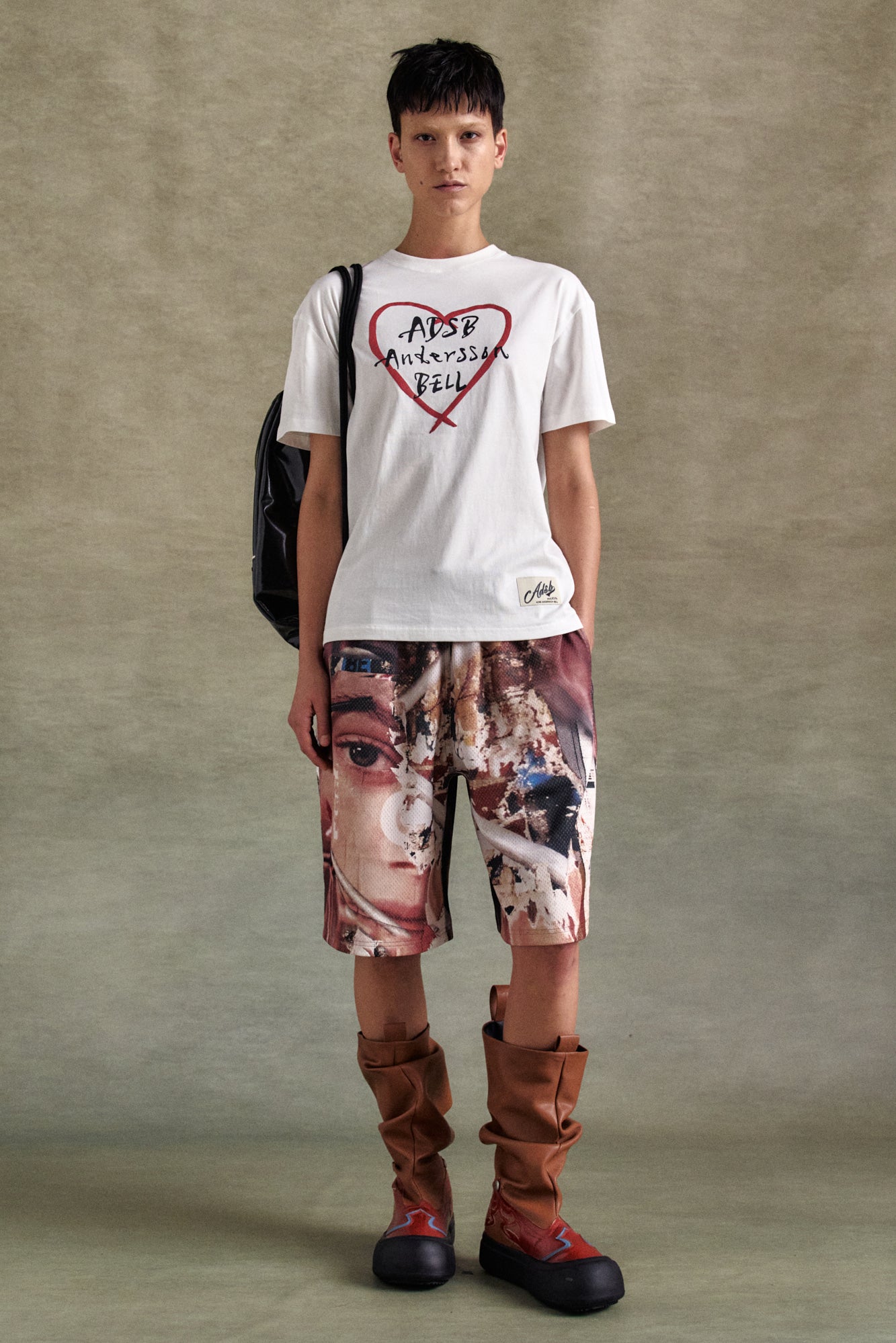 Andersson Bell - Unisex Heart Kelly Logo T-Shirts (White) product image 2 | TRAB K-Fashion Australia