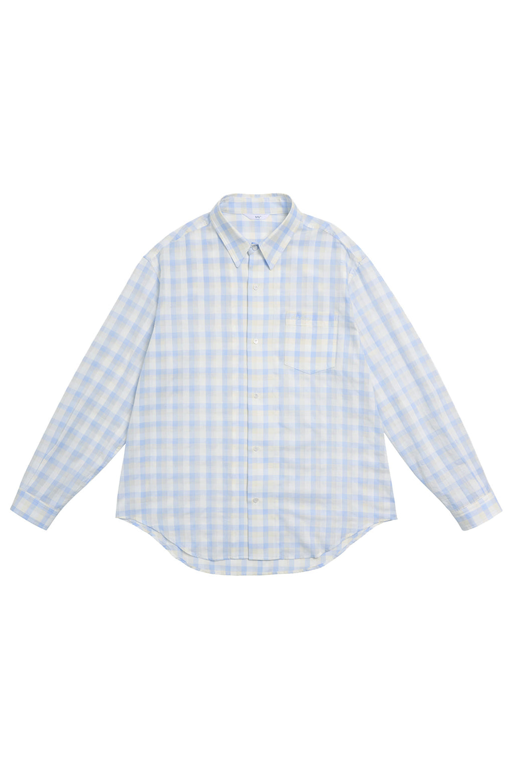 STU - Embroidery Check Shirt Sky (Blue) product image 17 | TRAB K-Fashion Australia