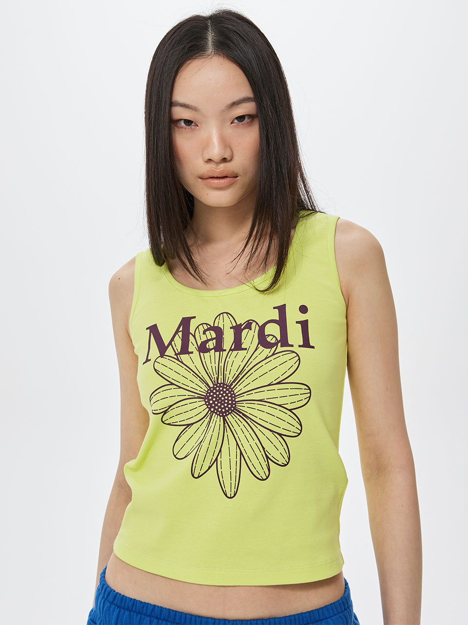 Mardi Mercredi - Tank Scoop Neck Flowermardi (Yellow Plum) product image 1 | TRAB K-Fashion Australia