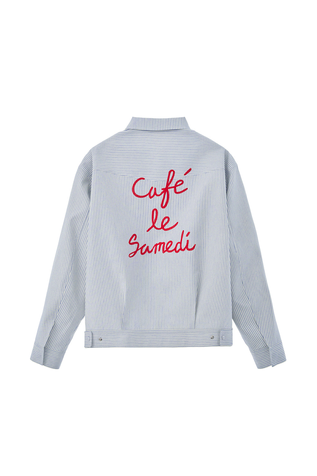 Stu - Embroidery Stripe Jacket Sky (Blue) product image 19 | TRAB K-Fashion Australia