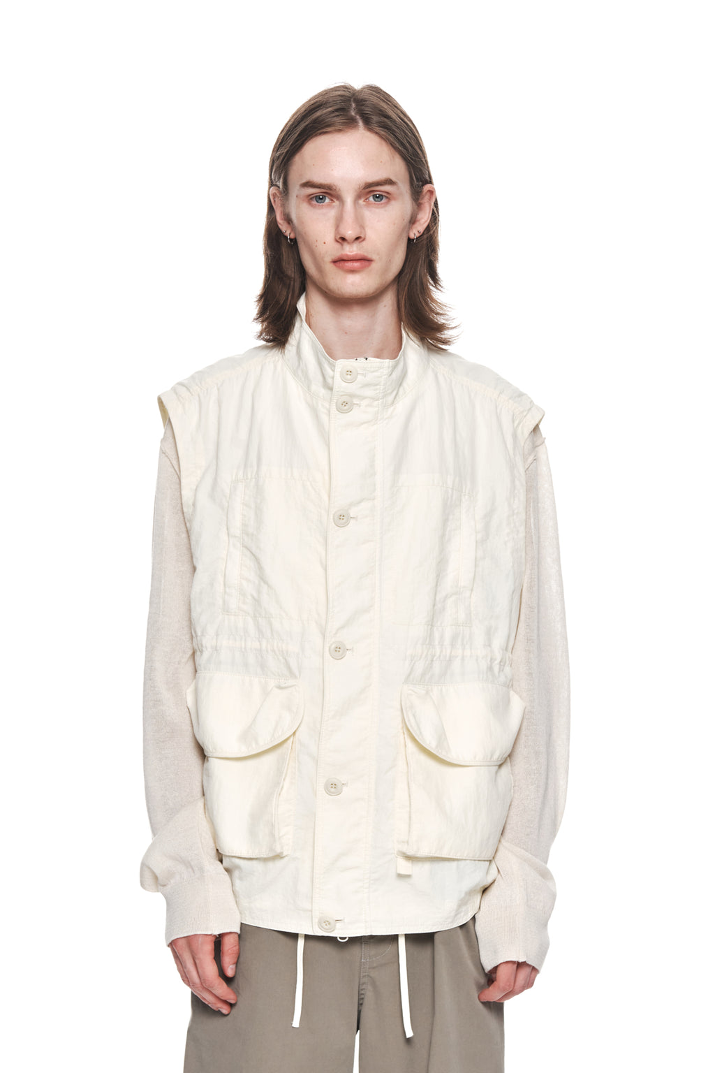 Matin Kim - Nylon Fishing Vest (Light Yellow) product image 5 | TRAB K-Fashion Australia
