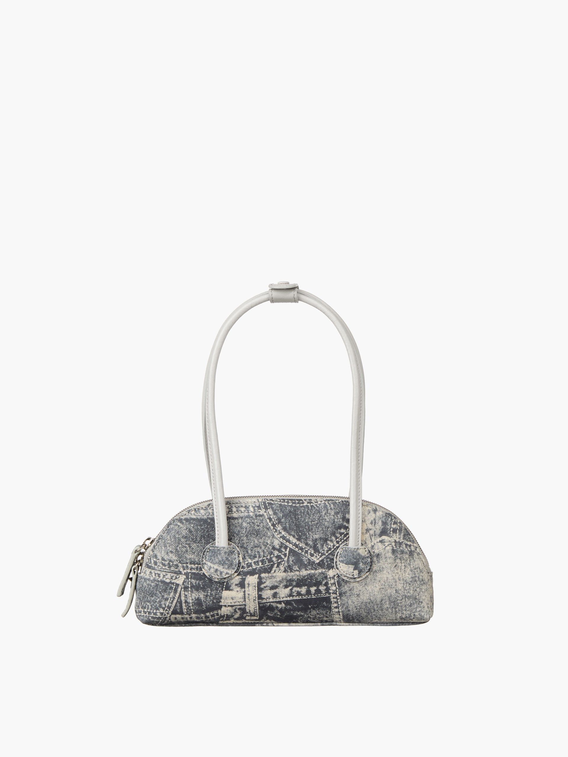 Marge Sherwood - Bessette Shoulder (Light Grey Printed Suede+Crinkle) product image 4 | TRAB K-Fashion Australia