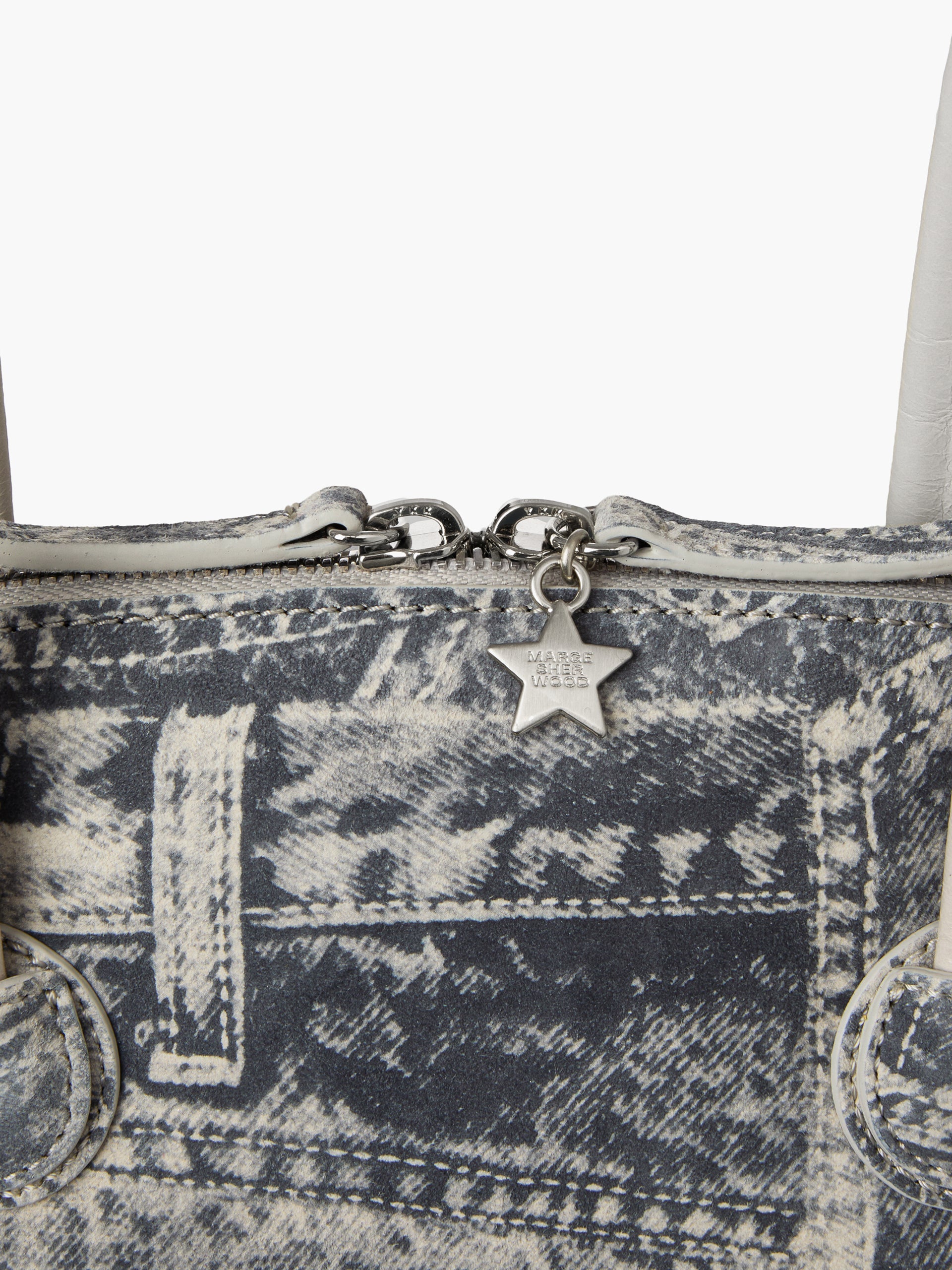 Marge Sherwood - Bessette Shoulder (Light Grey Printed Suede+Crinkle) product image 6 | TRAB K-Fashion Australia