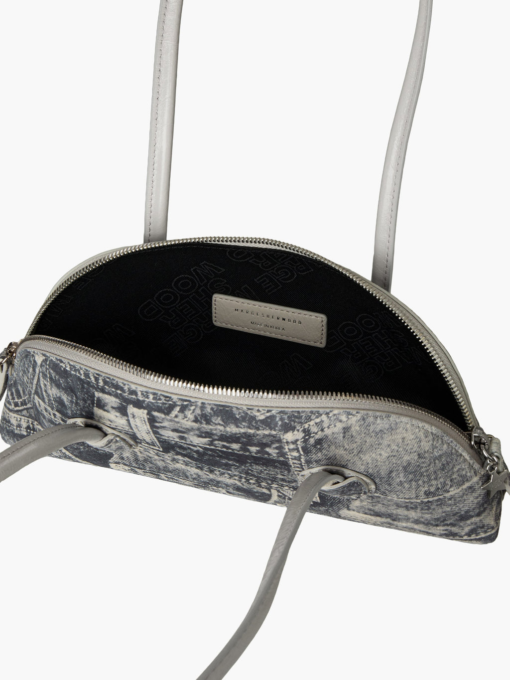 Marge Sherwood - Bessette Shoulder (Light Grey Printed Suede+Crinkle) product image 8 | TRAB K-Fashion Australia