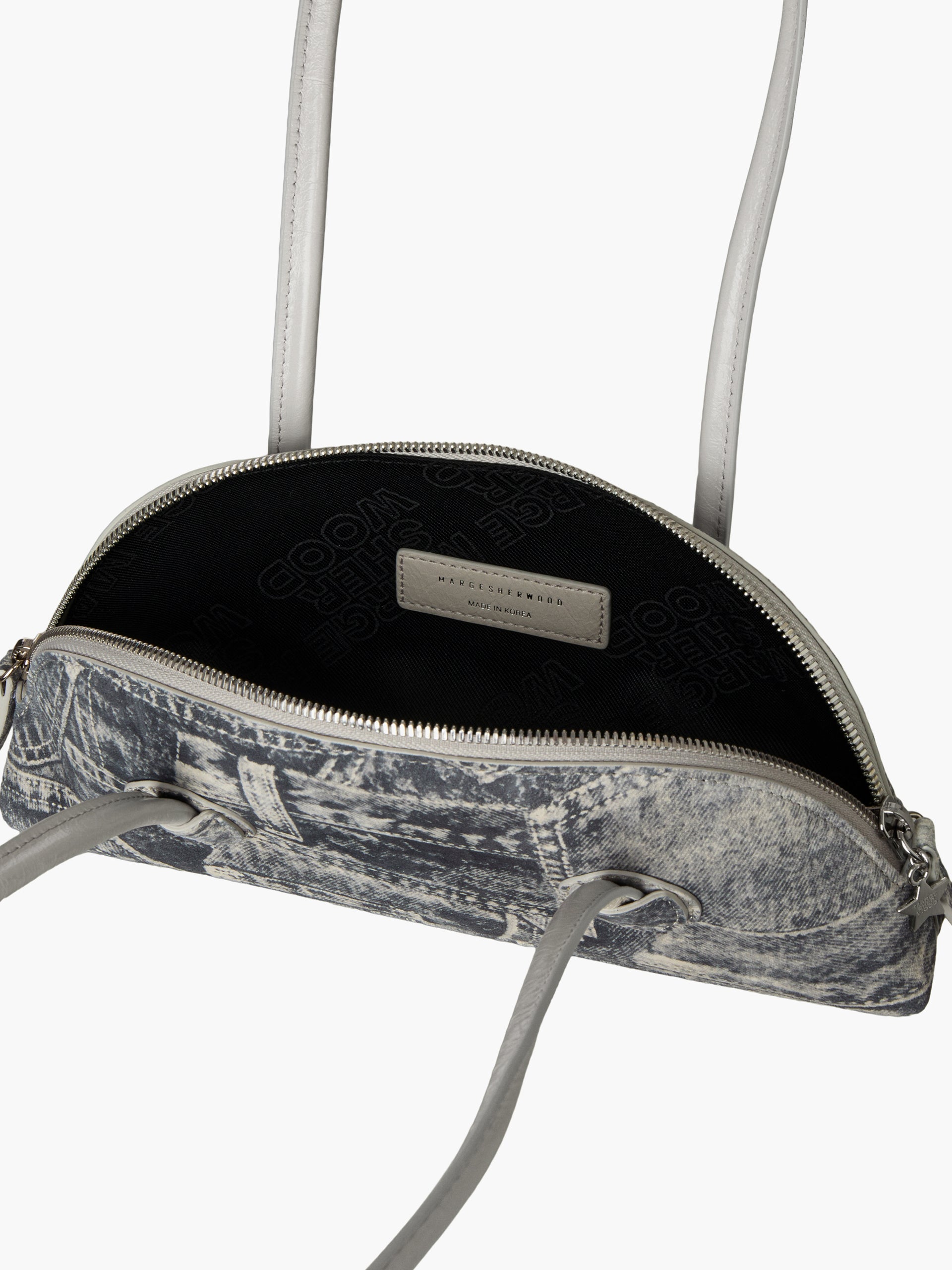 Marge Sherwood - Bessette Shoulder (Light Grey Printed Suede+Crinkle) product image 8 | TRAB K-Fashion Australia