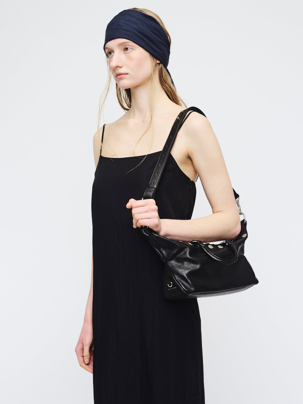 Marge Sherwood - Dumpling Stud Mini (Black Washed Nappa) product image 2 | TRAB K-Fashion Australia