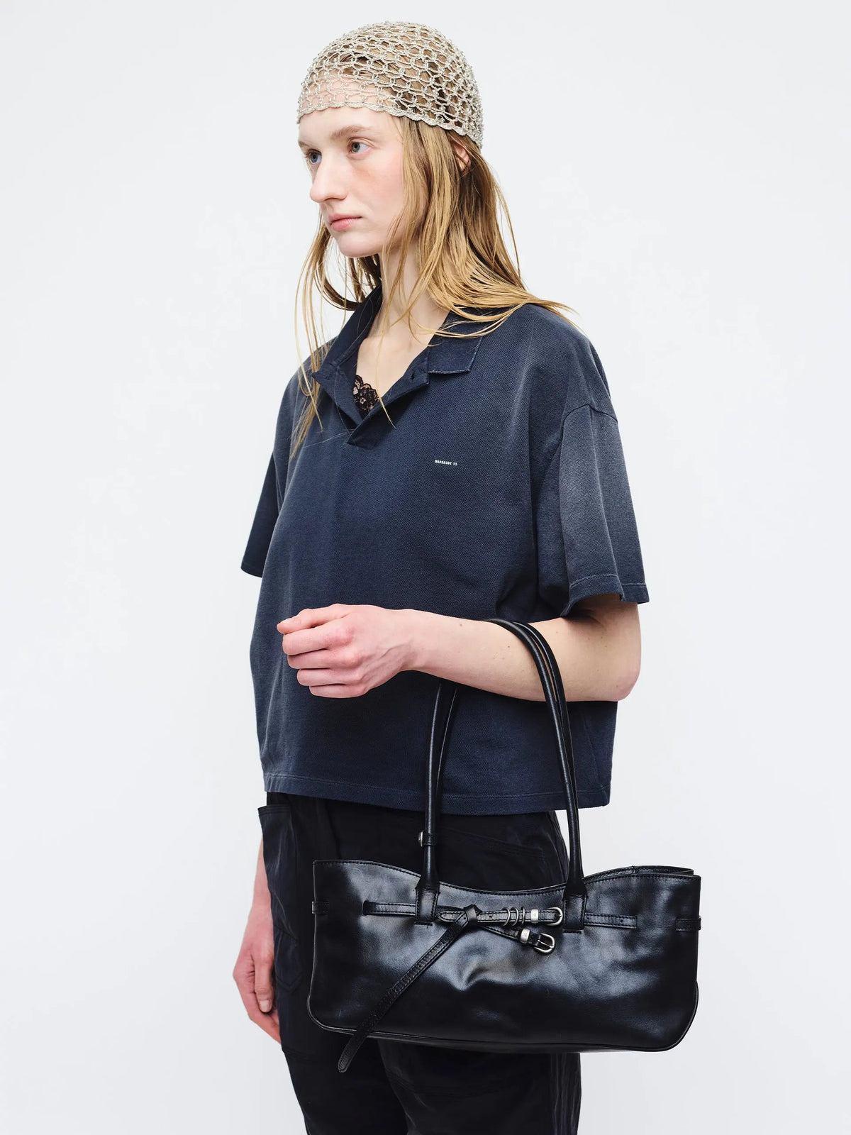 Marge Sherwood - Grandma Used Shoulder Bag (Black Pull-Up) product image 2 | TRAB K-Fashion Australia