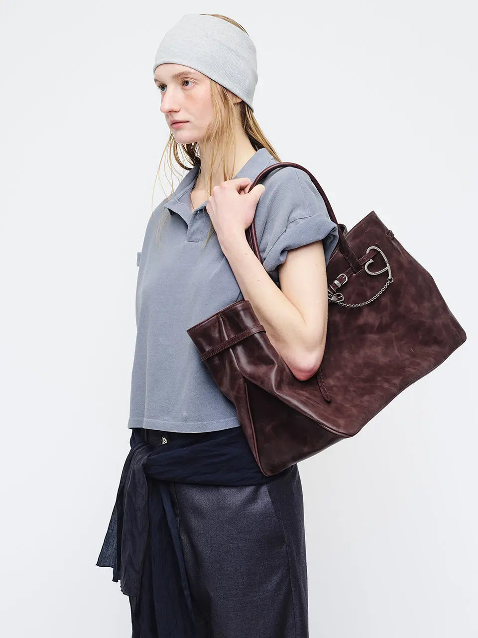 Marge Sherwood - Grandma Used Bag Xl (Wine Pull-Up) product image 2 | TRAB K-Fashion Australia