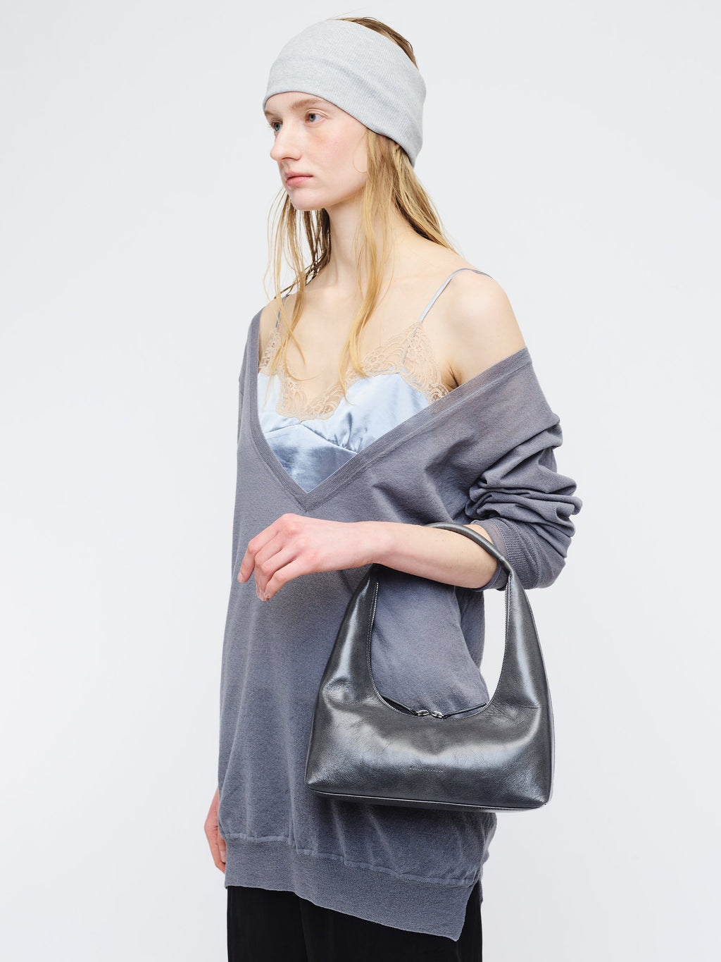 Marge Sherwood - Hobo Shoulder (Grey Semi Veg) product image 2 | TRAB K-Fashion Australia