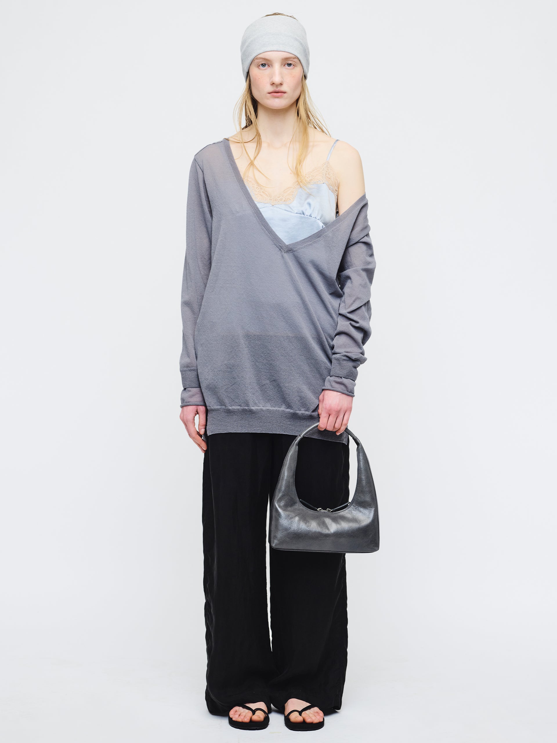 Marge Sherwood - Hobo Shoulder (Grey Semi Veg) product image 3 | TRAB K-Fashion Australia