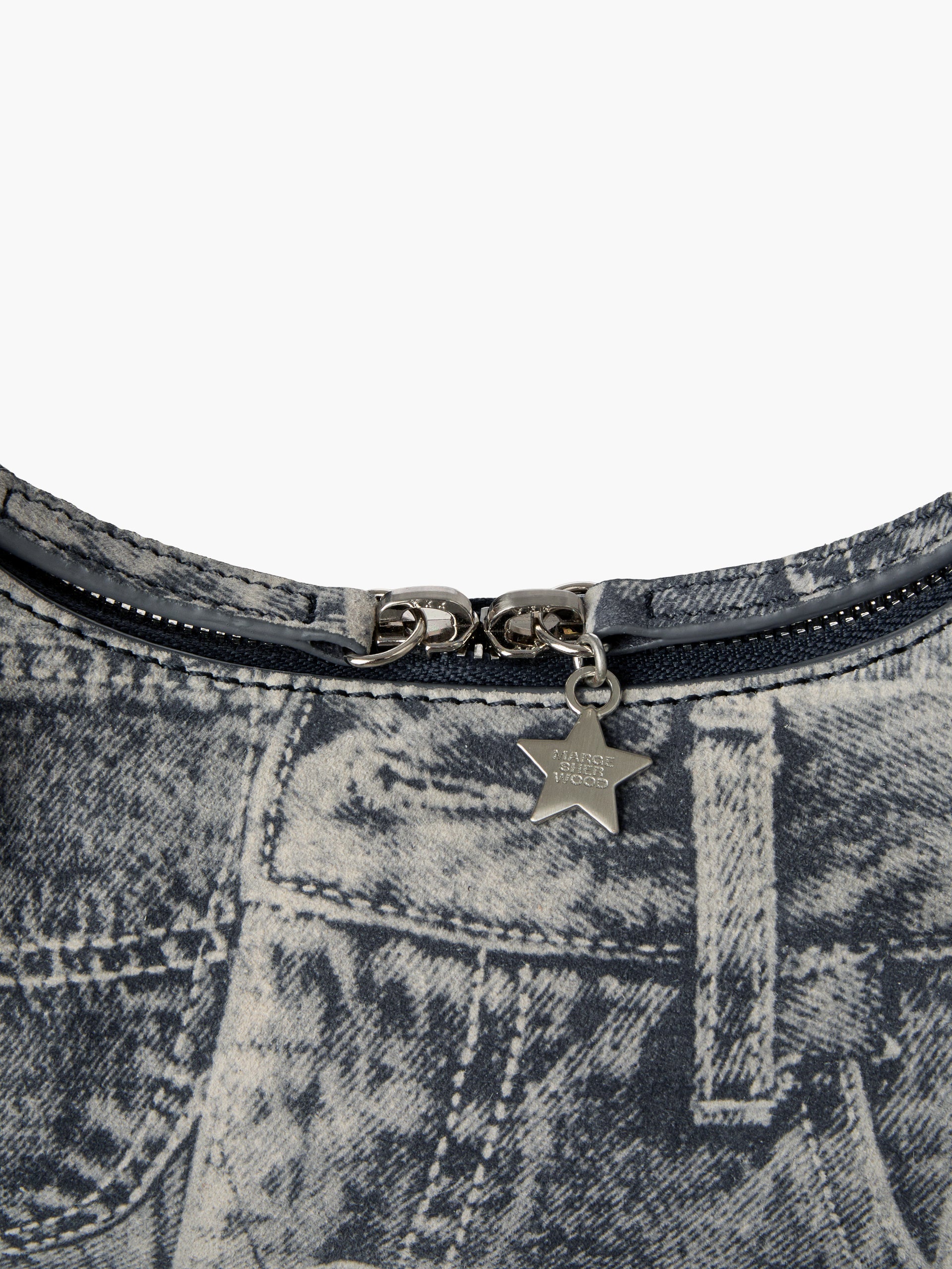Marge Sherwood - Hobo Shoulder (Light Grey Printed Suede) product image 6 | TRAB K-Fashion Australia