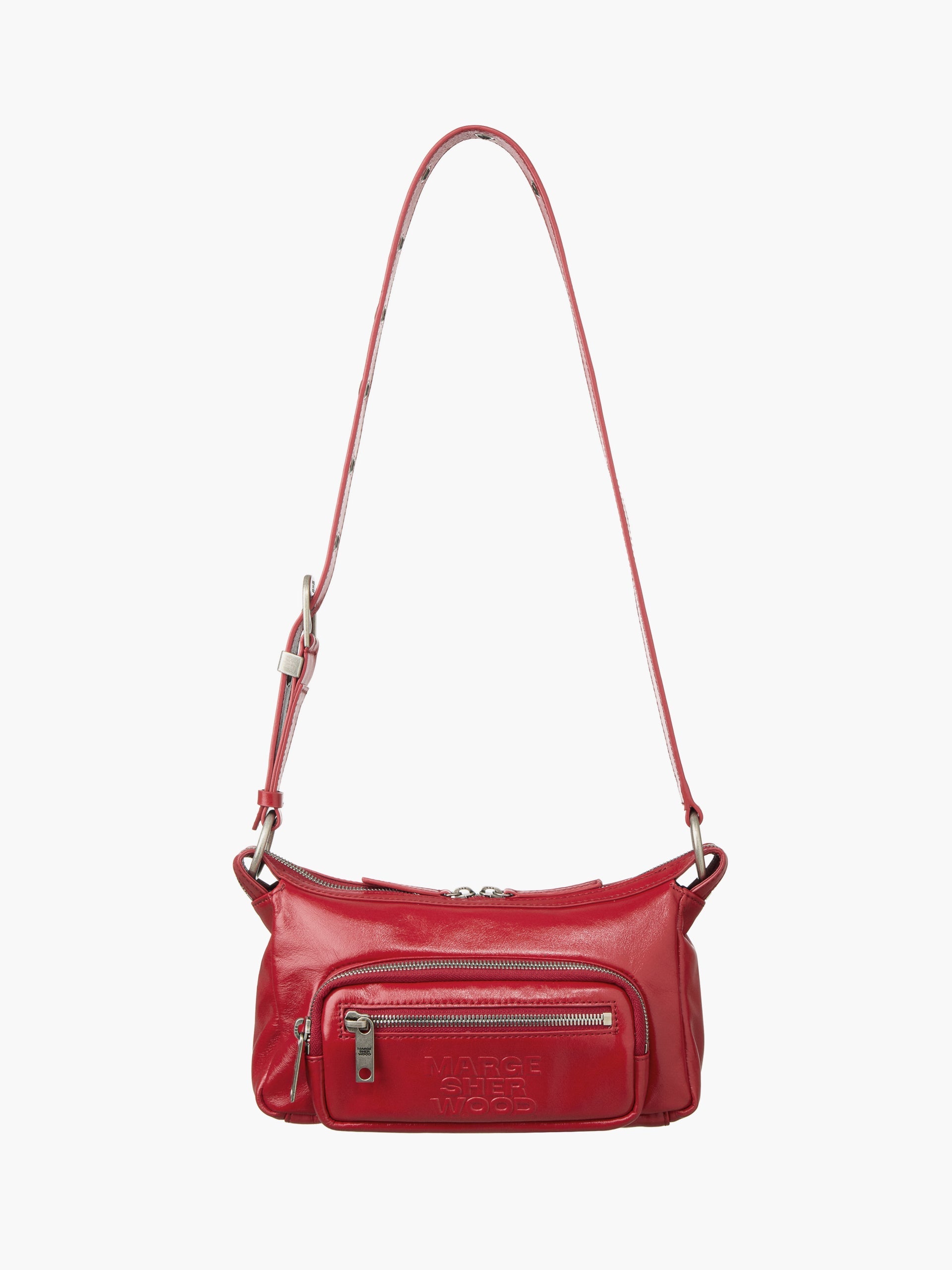 Marge Sherwood - Outpocket Hobo Mini (Apple Red Glossy Plain) product image 6 | TRAB K-Fashion Australia
