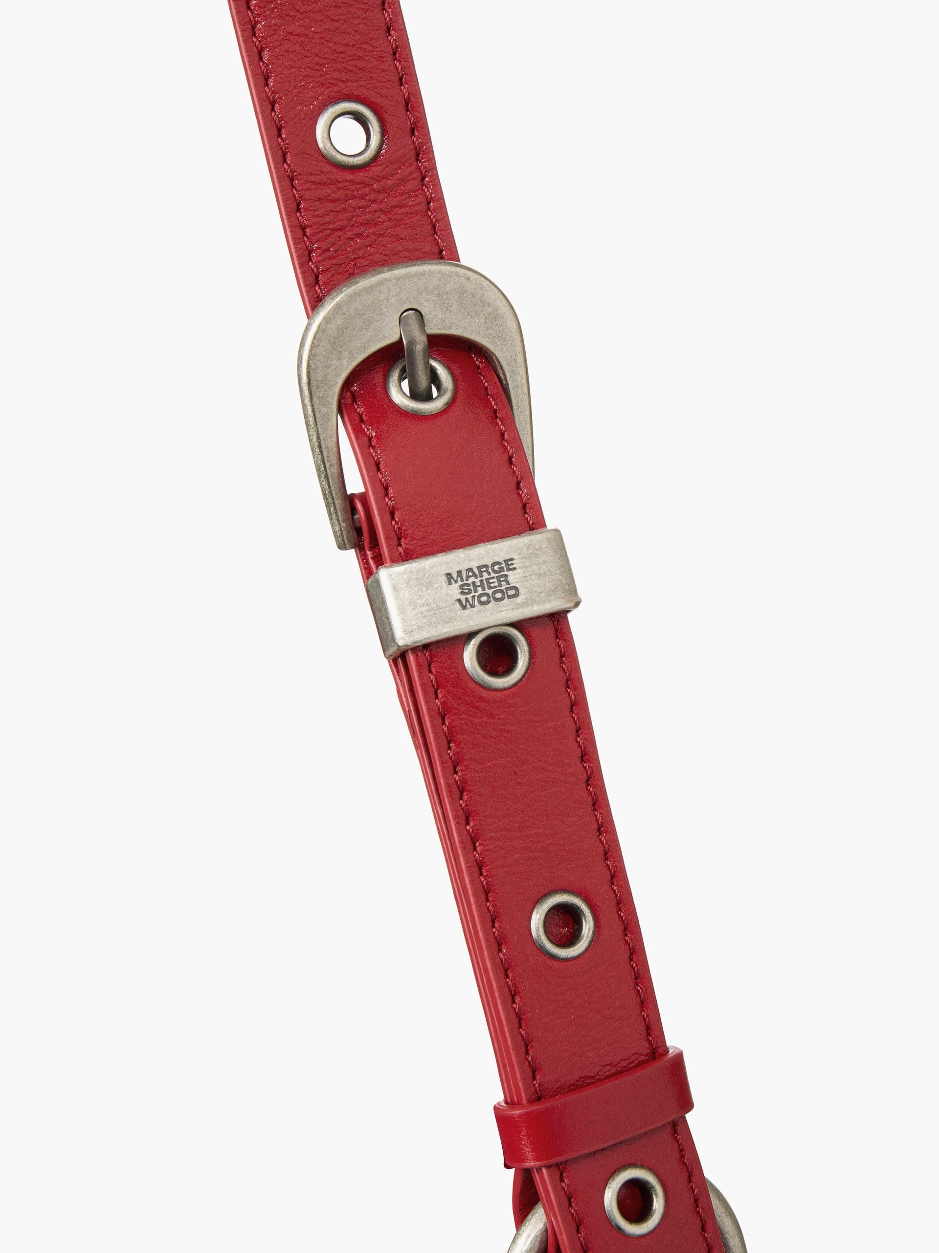 Marge Sherwood - Outpocket Hobo Mini (Apple Red Glossy Plain) product image 7 | TRAB K-Fashion Australia