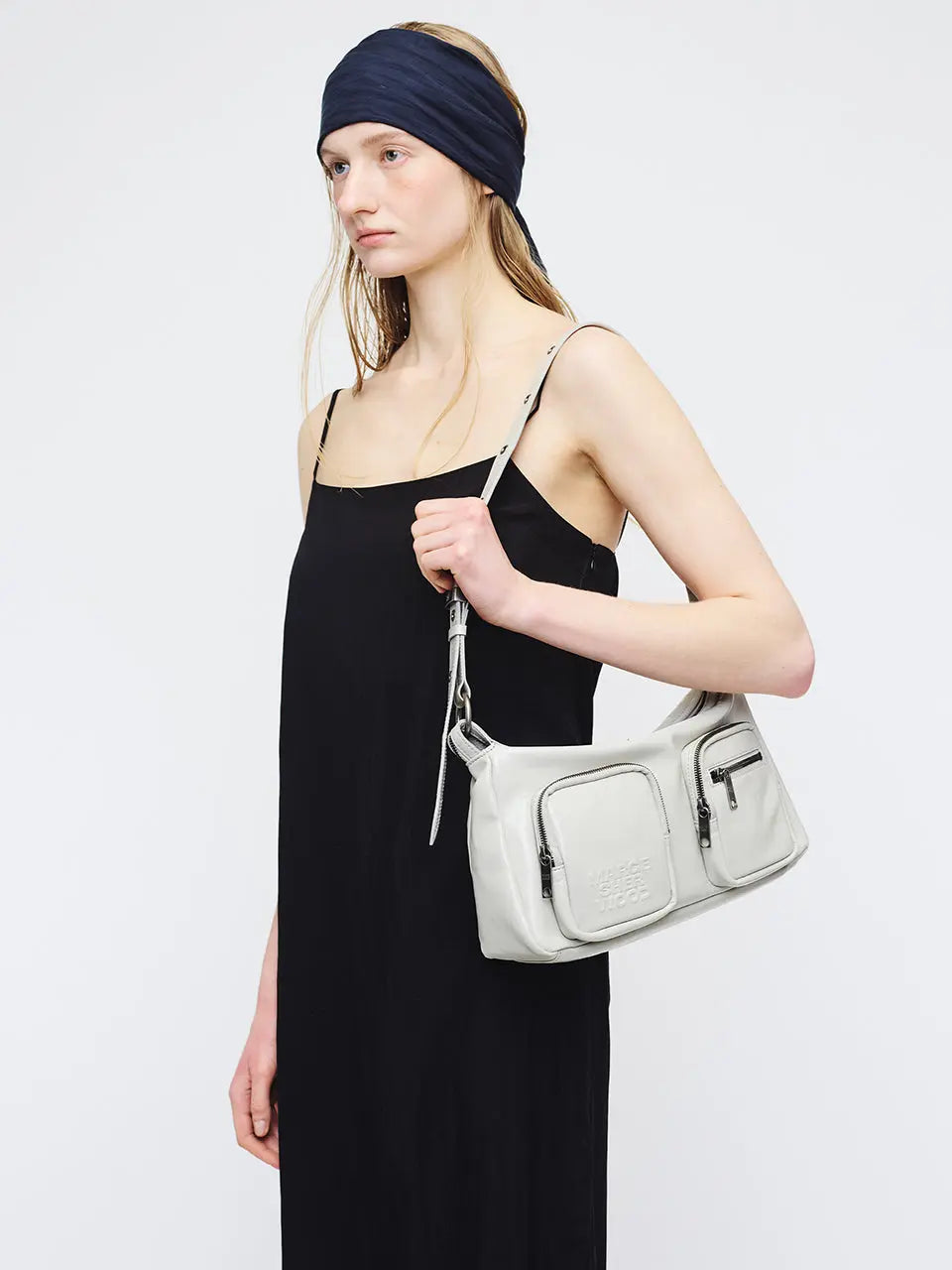 Marge Sherwood - Outpocket Hobo (Light Grey Glossy Plain) product image 2 | TRAB K-Fashion Australia