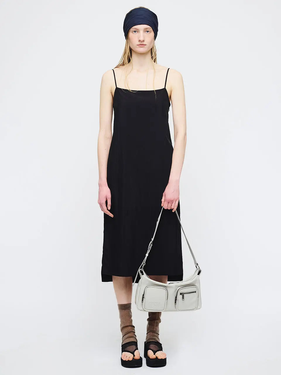 Marge Sherwood - Outpocket Hobo (Light Grey Glossy Plain) product image 3 | TRAB K-Fashion Australia