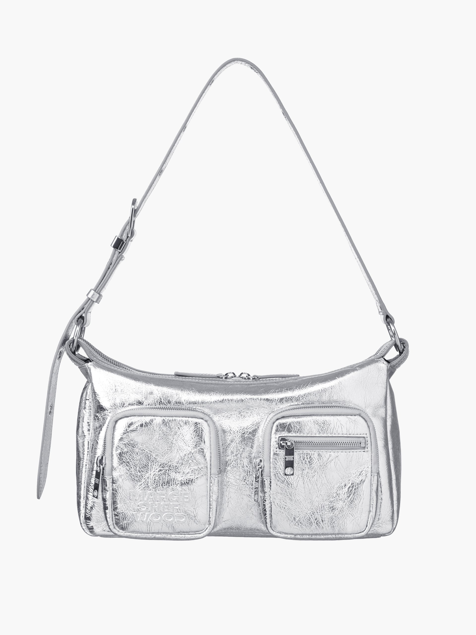 Marge Sherwood - Outpocket Hobo (Silver Crinkle) product image 1 | TRAB K-Fashion Australia