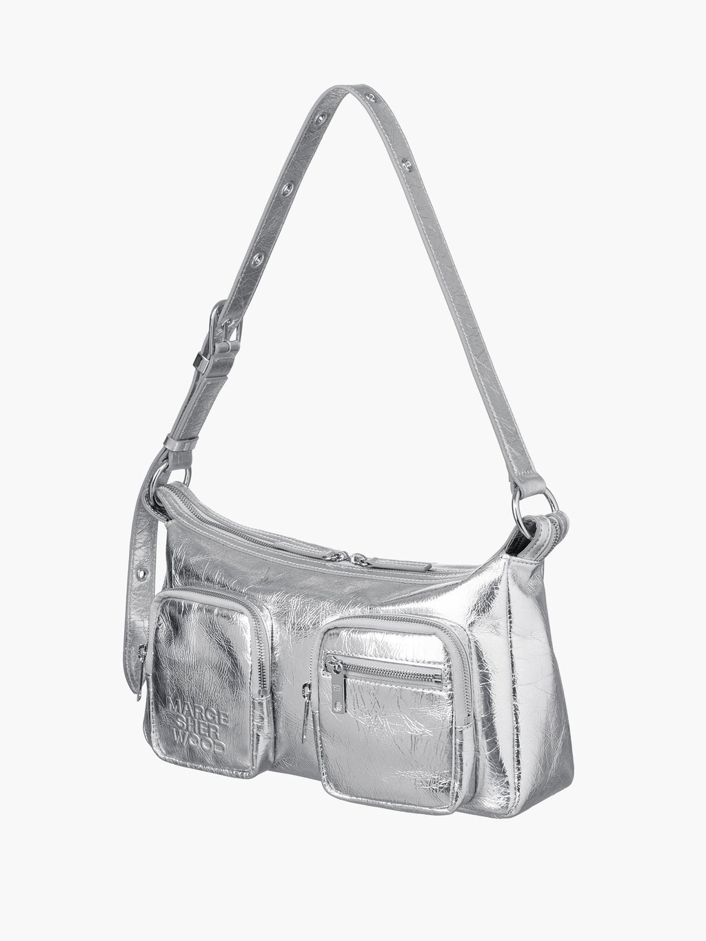 Marge Sherwood - Outpocket Hobo (Silver Crinkle) product image 5 | TRAB K-Fashion Australia