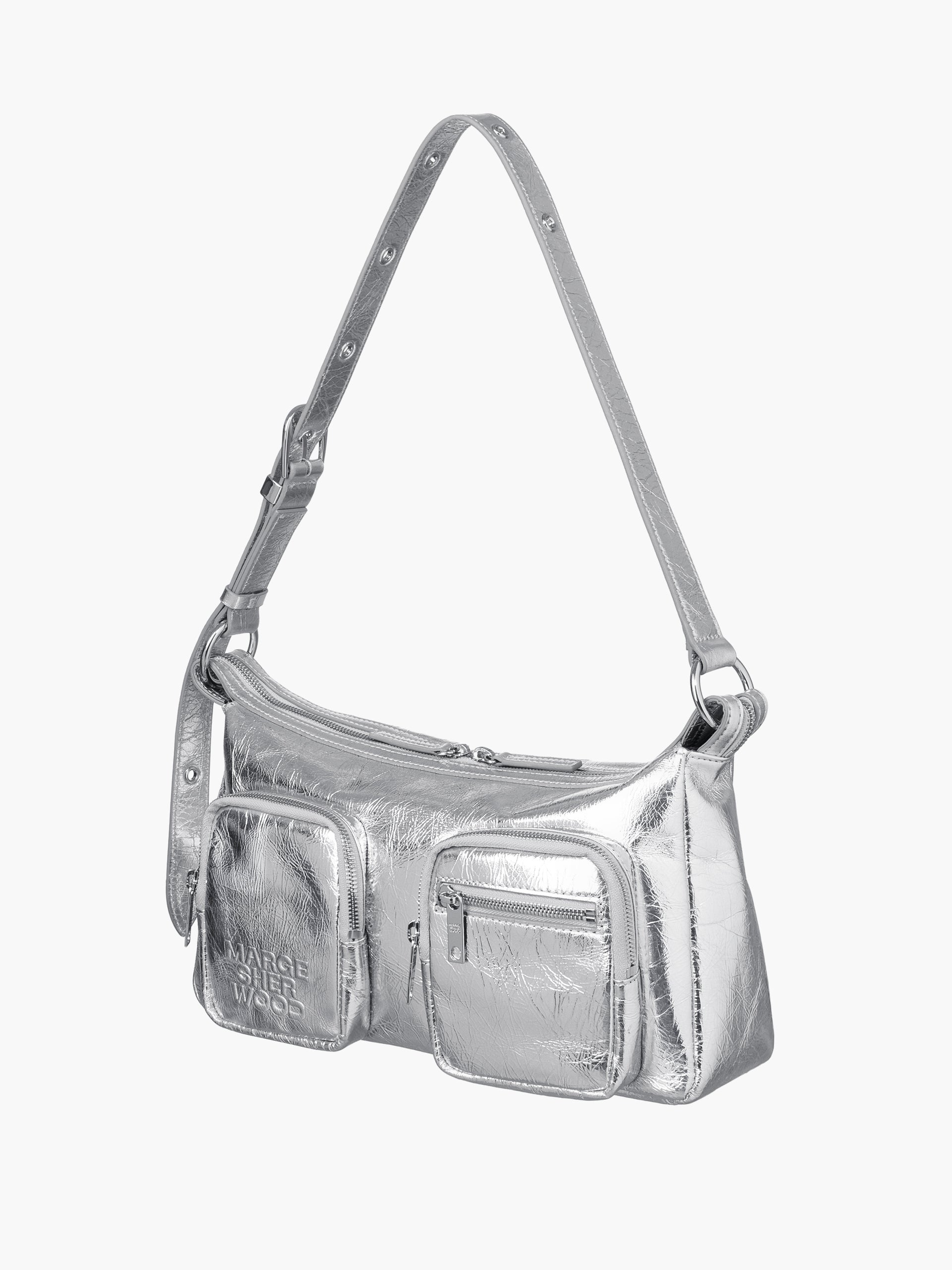 Marge Sherwood - Outpocket Hobo (Silver Crinkle) product image 5 | TRAB K-Fashion Australia