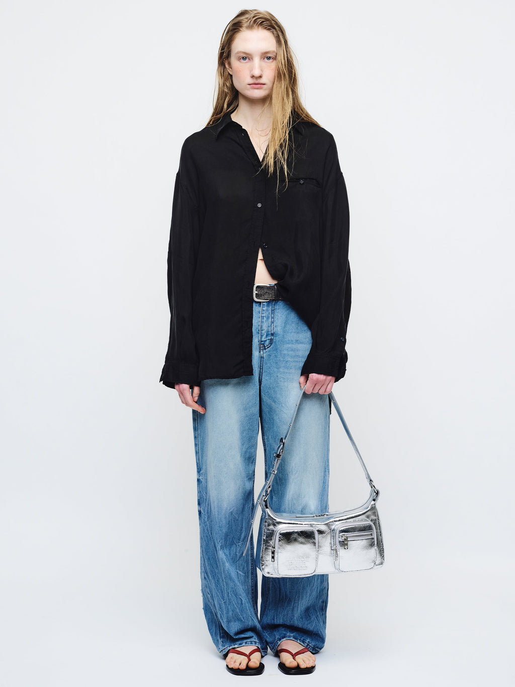 Marge Sherwood - Outpocket Hobo (Silver Crinkle) product image 3 | TRAB K-Fashion Australia