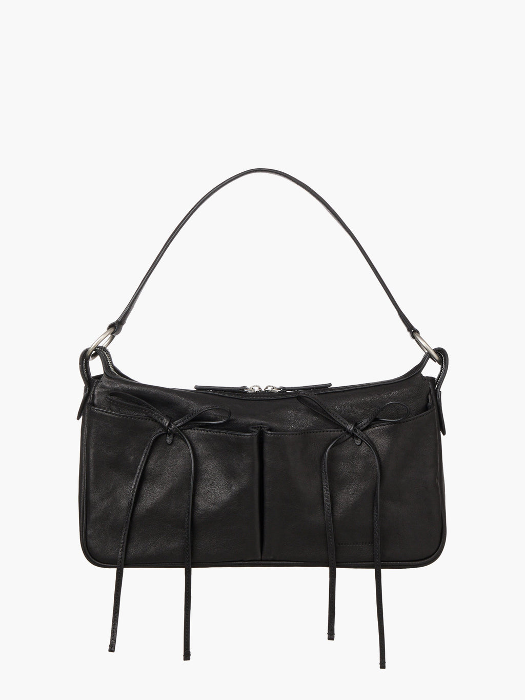 Marge Sherwood - Ribbon Pochette Large (Black Washed Nappa) product image 1 | TRAB K-Fashion Australia
