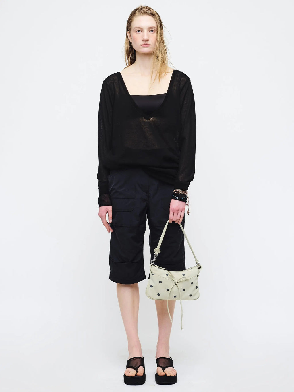 Marge Sherwood - Ribbon Pochette (Blond Wood Printed Suede) product image 3 | TRAB K-Fashion Australia