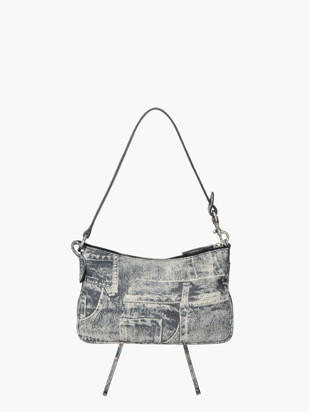 Marge Sherwood - Ribbon Pochette (Light Grey Printed Suede) product image 2 | TRAB K-Fashion Australia