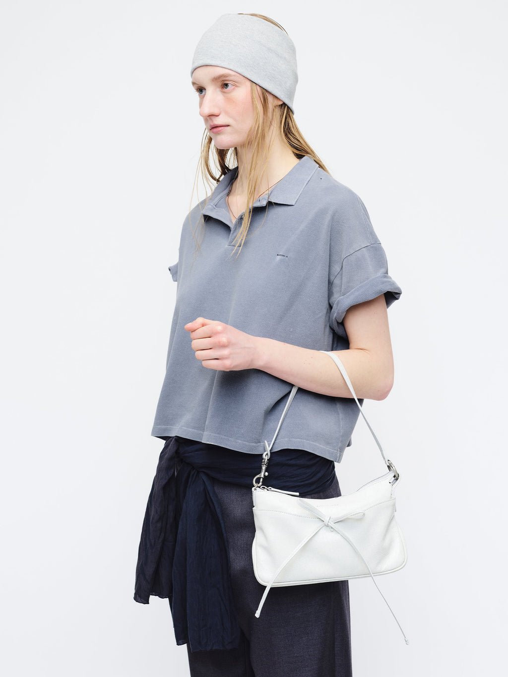 Marge Sherwood - Ribbon Pochette (Off White Cracked) product image 2 | TRAB K-Fashion Australia