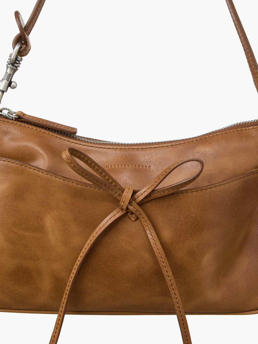 Marge Sherwood - Ribbon Pochette (Saddle Brown Pull-Up) product image 4 | TRAB K-Fashion Australia