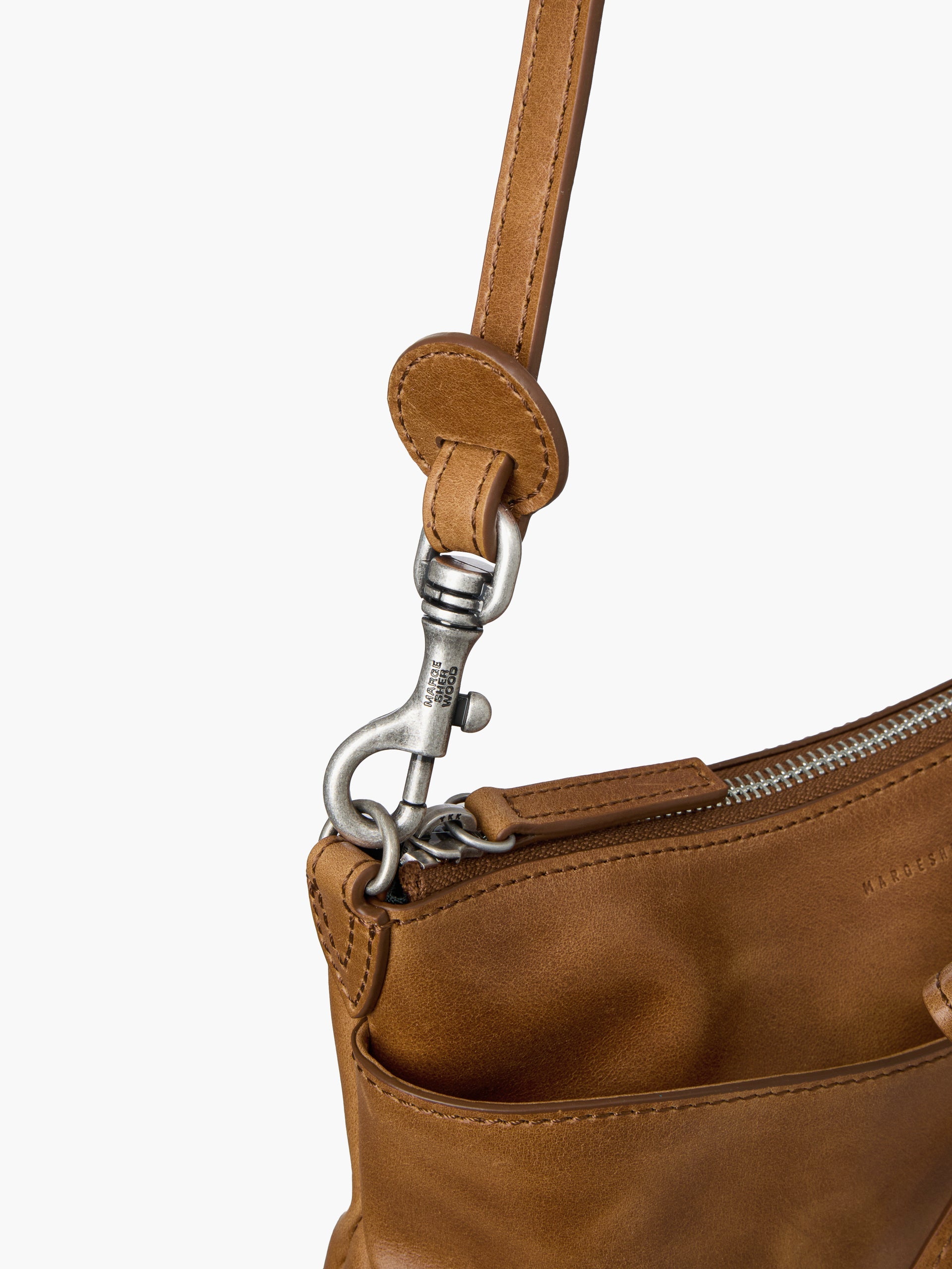 Marge Sherwood - Ribbon Pochette (Saddle Brown Pull-Up) product image 5 | TRAB K-Fashion Australia