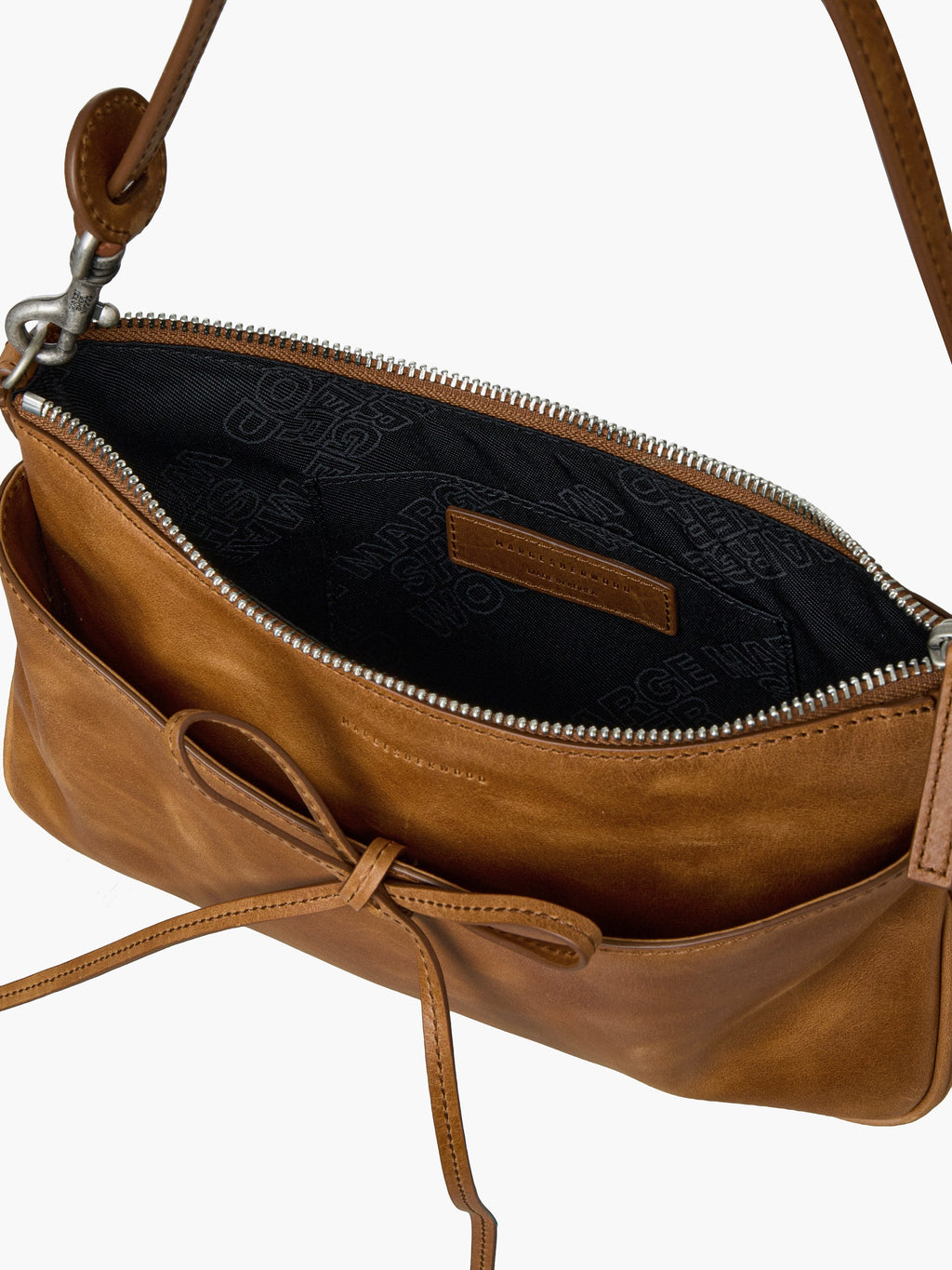 Marge Sherwood - Ribbon Pochette (Saddle Brown Pull-Up) product image 6 | TRAB K-Fashion Australia