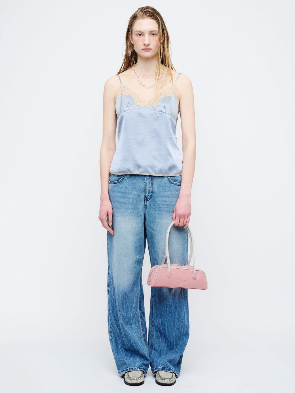 Marge Sherwood - Soft Boston Ew Mini Piping (Baby Pink+Light Grey Crinkle) product image 3 | TRAB K-Fashion Australia